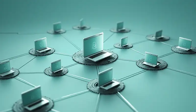 Una rete di computer collegati tra loro